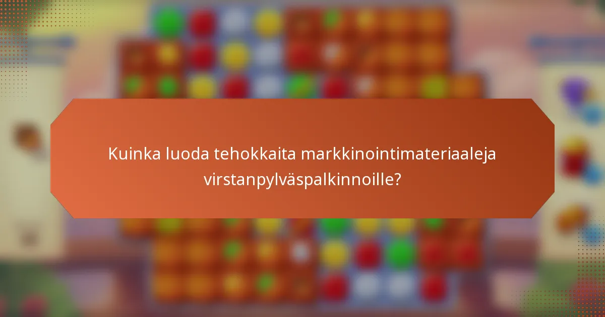 Kuinka luoda tehokkaita markkinointimateriaaleja virstanpylväspalkinnoille?