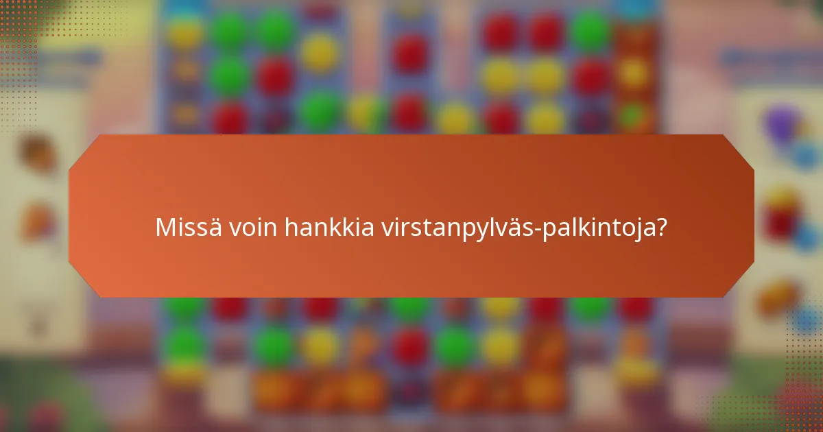 Missä voin hankkia virstanpylväs-palkintoja?